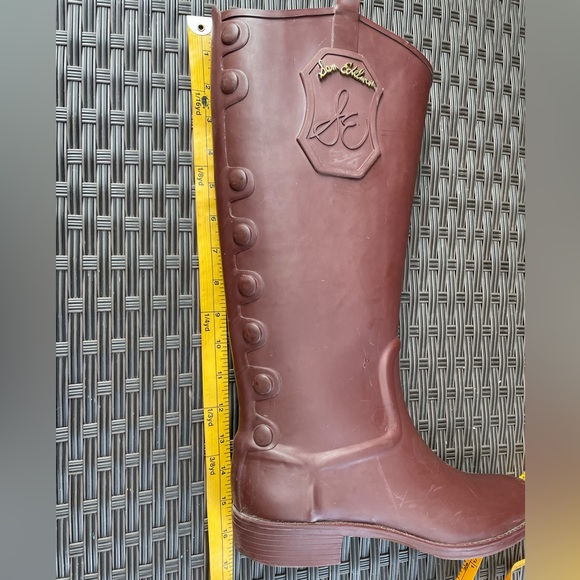 Sam Edelman 'Ximon' Knee‎ High Rubber Boots, Reddish Brown Size 8 - Picture 8 of 13